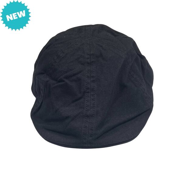 Levi's Flat Hat Caps Mens Size L/XL Black Canvas Newsboy Cabbie Gatsby Retro NWT - Picture 1 of 6